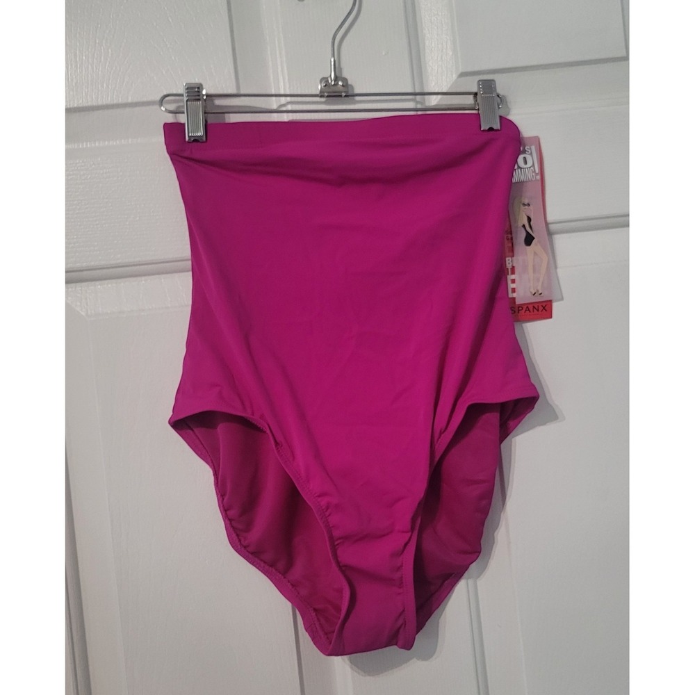 SPANX NWT Women's Size 8 Berry Pink 1366 Core Pull On High Rise Bottom Swim